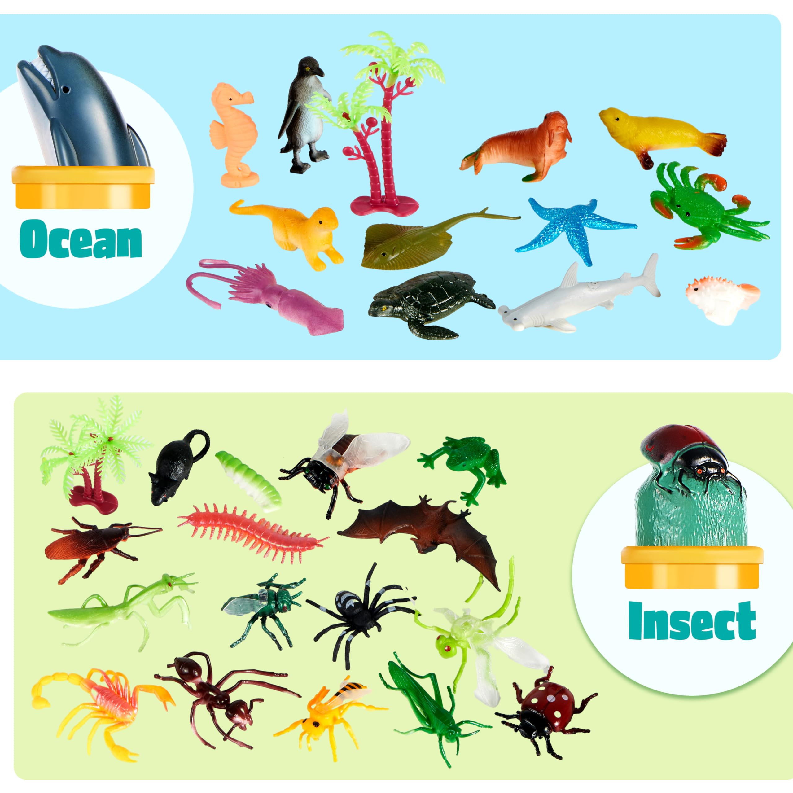 JOYIN insect figures support science-themed storytelling and sorting activities.
