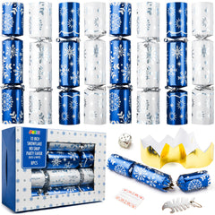 JOYIN JOYN 8-pack blue snowflake design table favor boosts festive decor