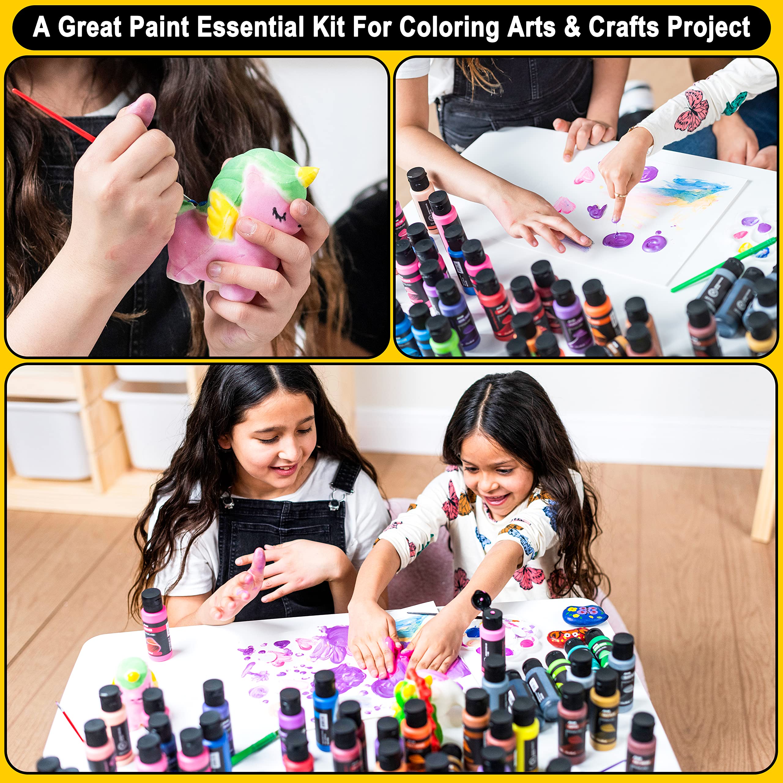 JOYIN art supplies kit supports family crafting with mess-controlled, washable results.