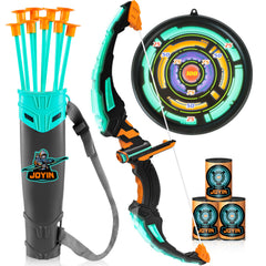 JOYIN kids bow and arrow set wide shot for active indoor and outdoor play