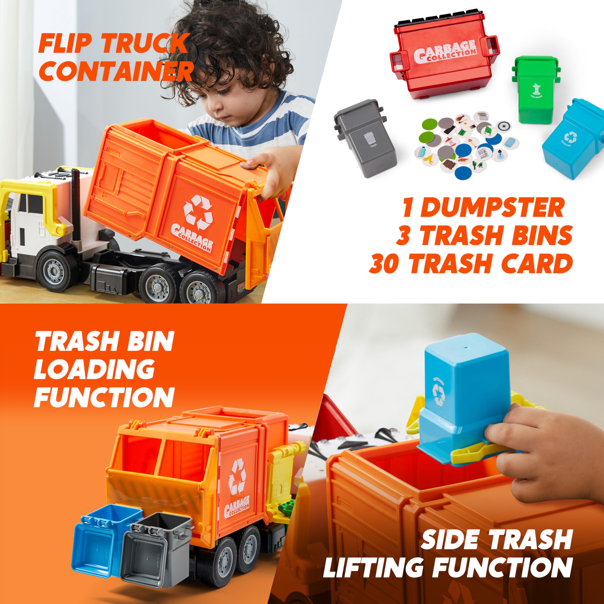 JOYIN learning cards with three color bins for sorting concepts
