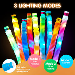 JOYIN LED modes on glow sticks offering fast flash, slow pulse, or steady glow for Halloween.
