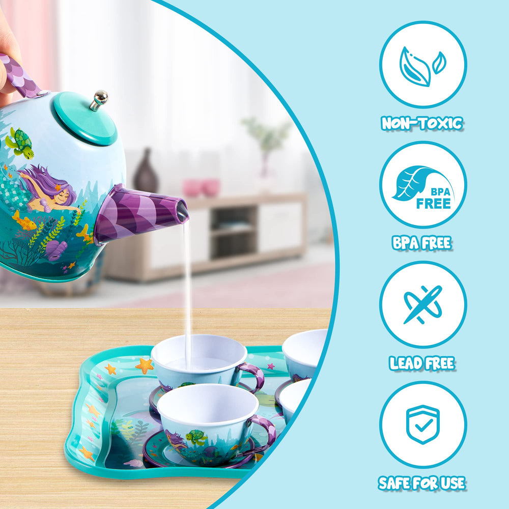 JOYIN mermaid carrying case keeps the set organized for travel.