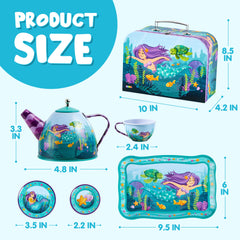 JOYIN Mermaid Tea Party Mermaid Case portable carrying case