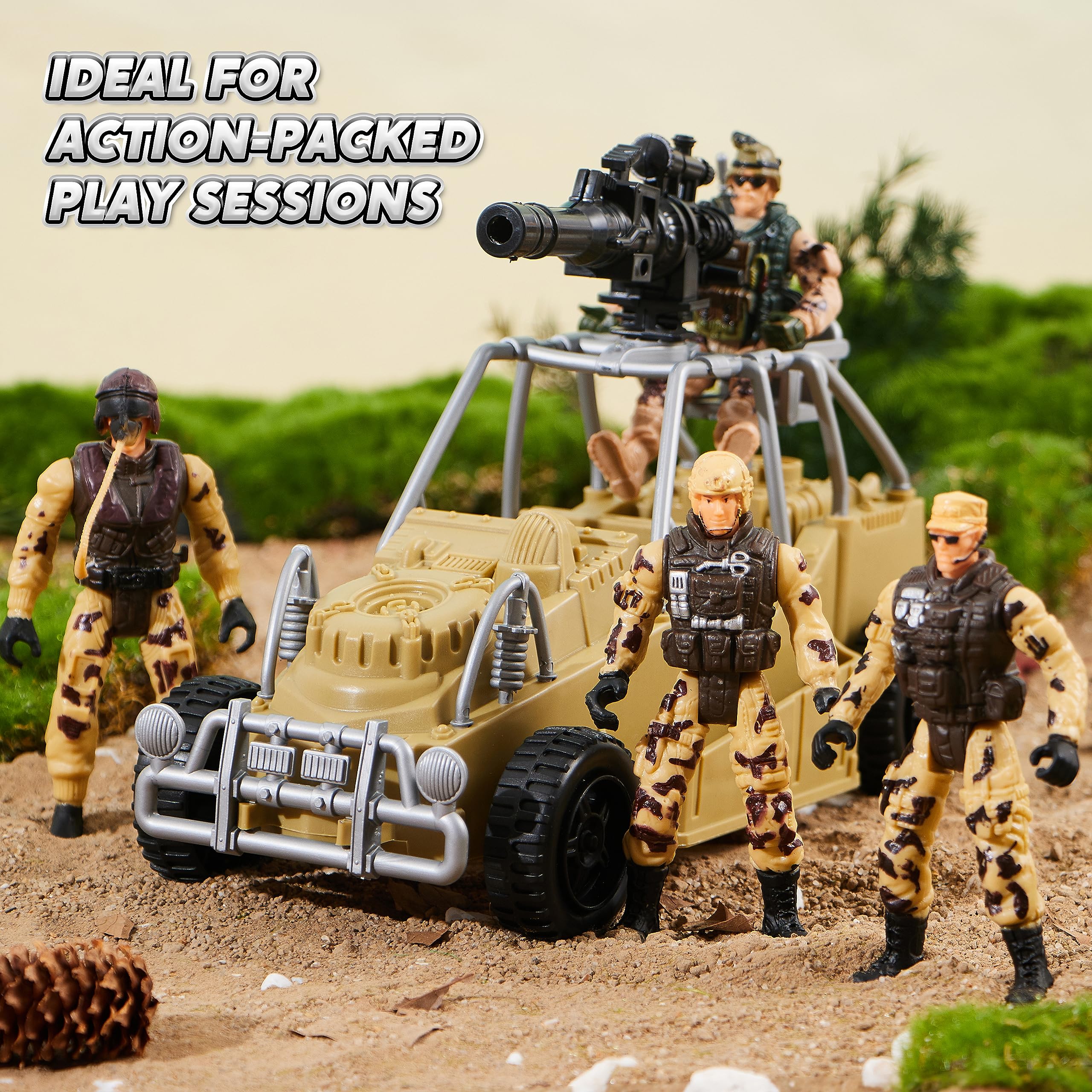 JOYIN movable tank turret allows dynamic battle poses.