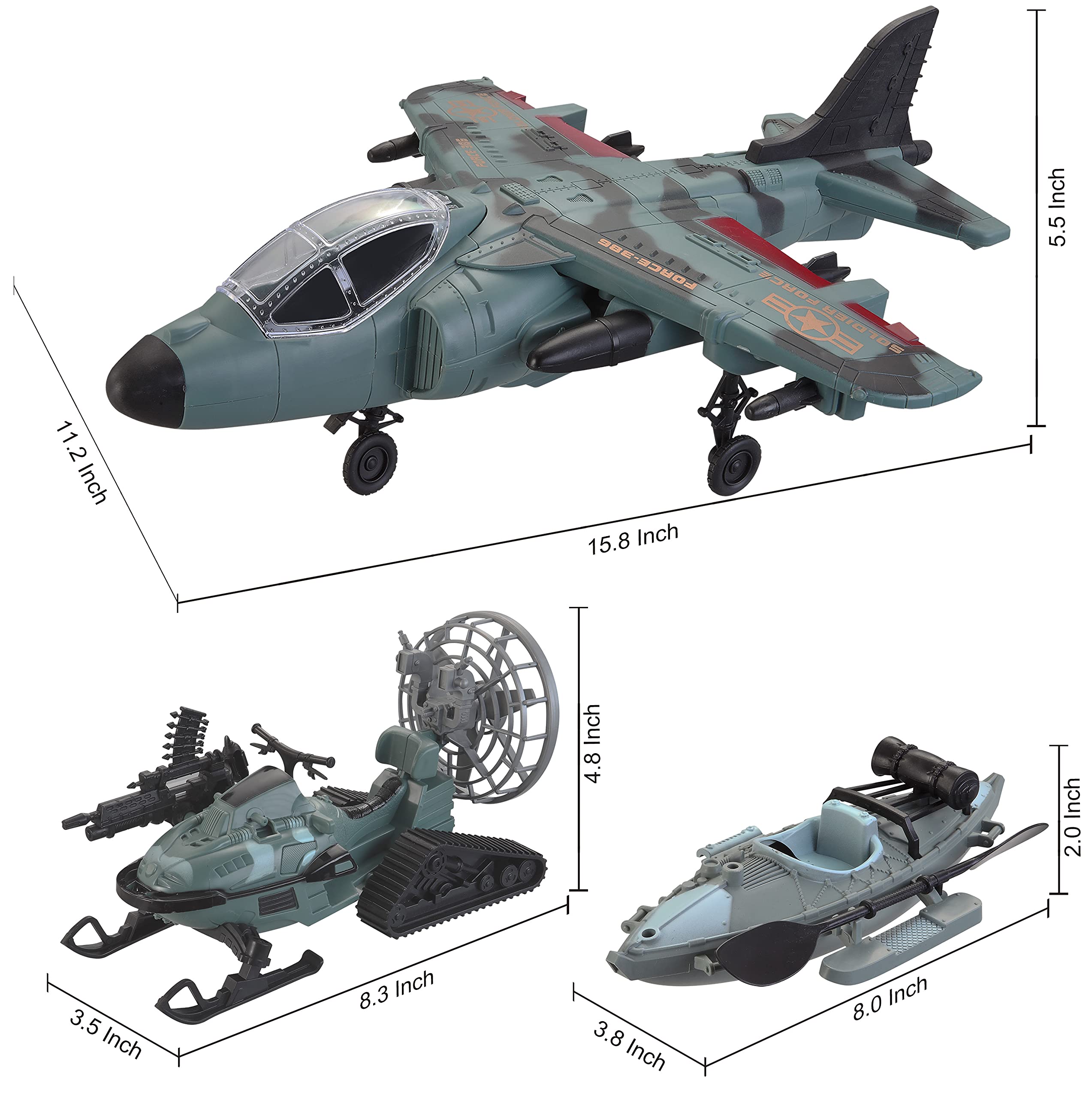 JOYIN military toy set detachable missiles for safe expanded play
