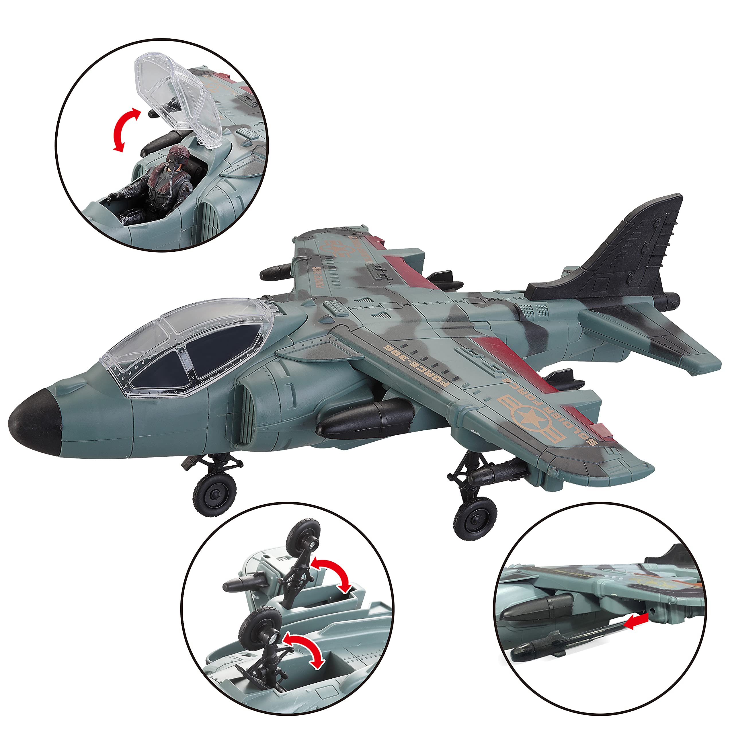 JOYIN military toy set snowmobile with movable parts for interactive adventures