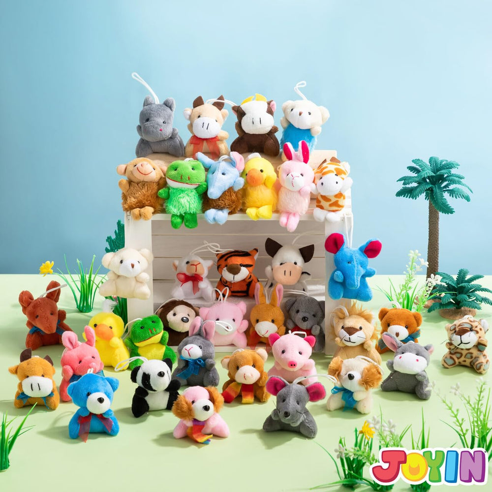 JOYIN mini plush animals backpack loop design for easy hanging and display