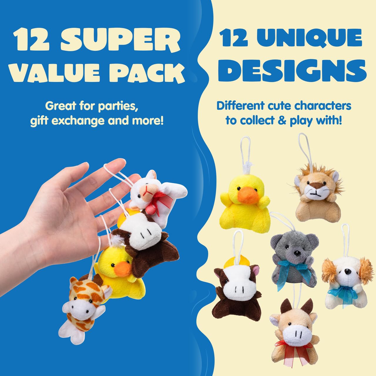 JOYIN mini plush animals in bulk, perfect for party favors and celebrations