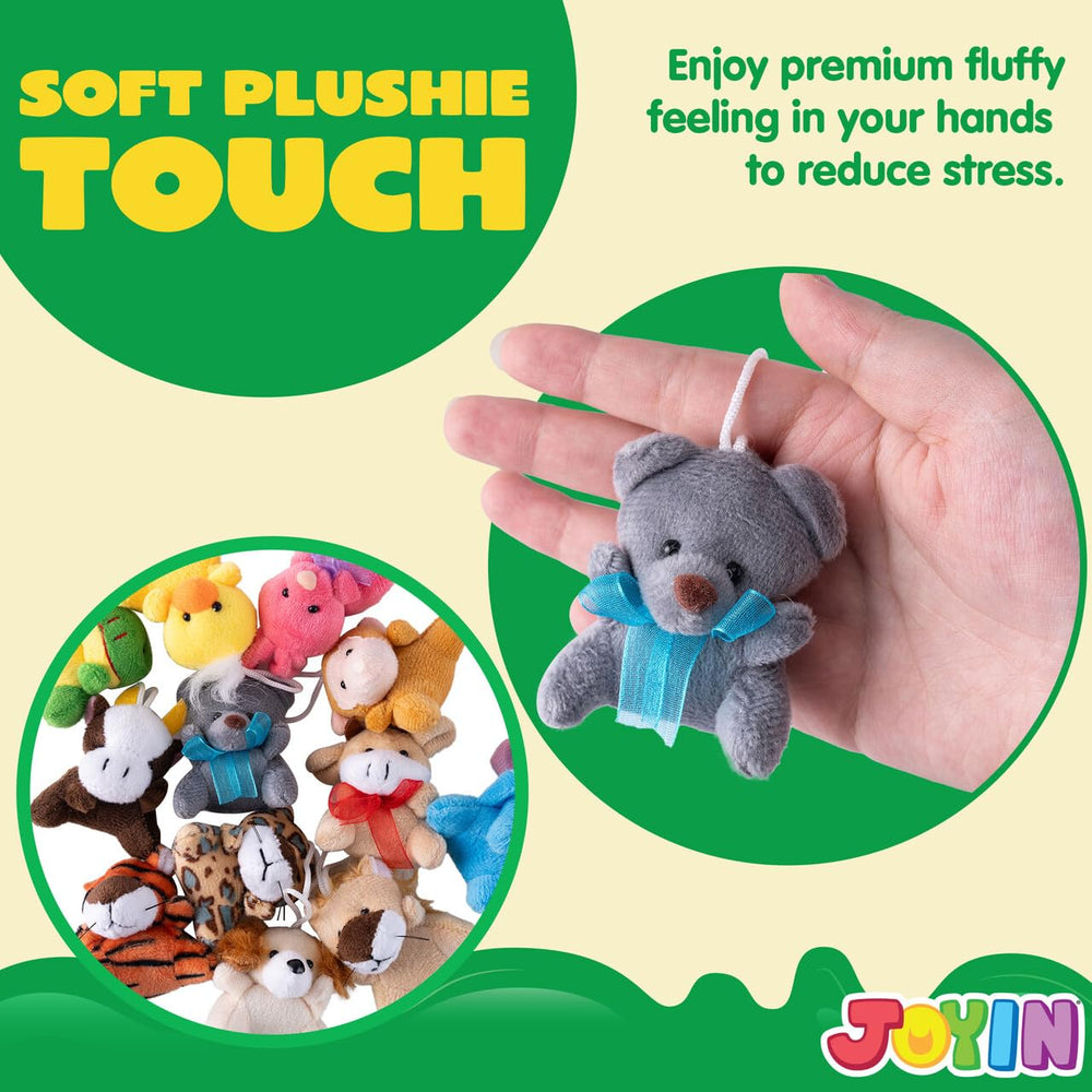 JOYIN mini plush animals stocking stuffer set with soft textures