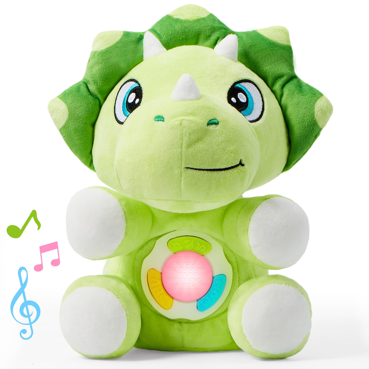 JOYIN musical dinosaur plush toy with soft texture supports gentle play and sensory exploration.