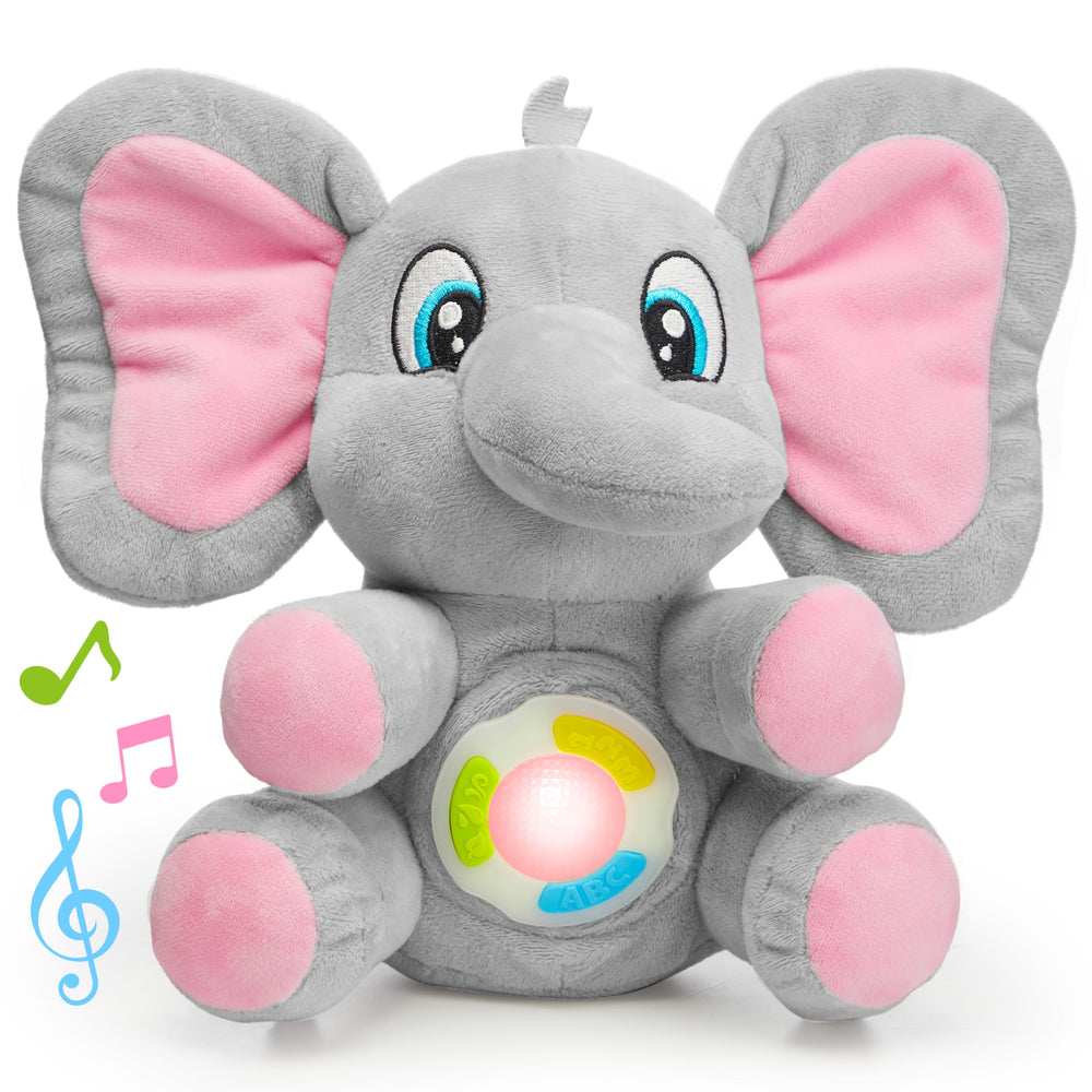 JOYIN musical elephant plush toy with soft fur and soothing melodies for calming play
