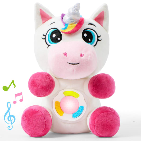 JOYIN musical unicorn plush toy with lullaby melodies soothing babies