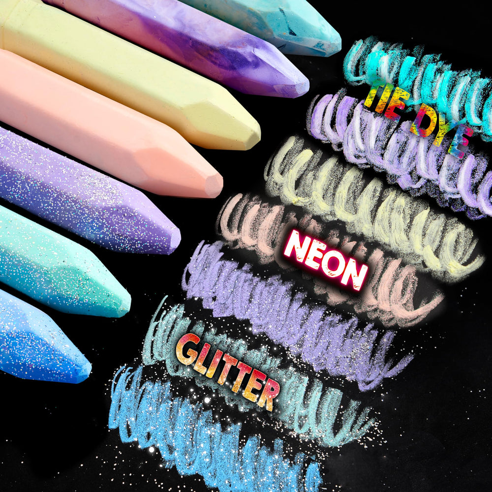 JOYIN neon chalks provide high visibility for street art and learning
