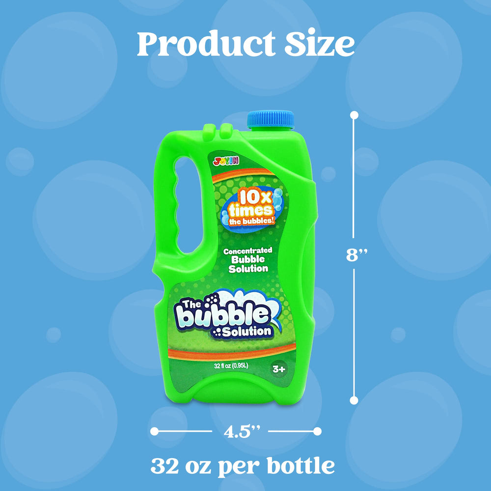 JOYIN non-toxic bubble solution label highlighting kid-safe play.