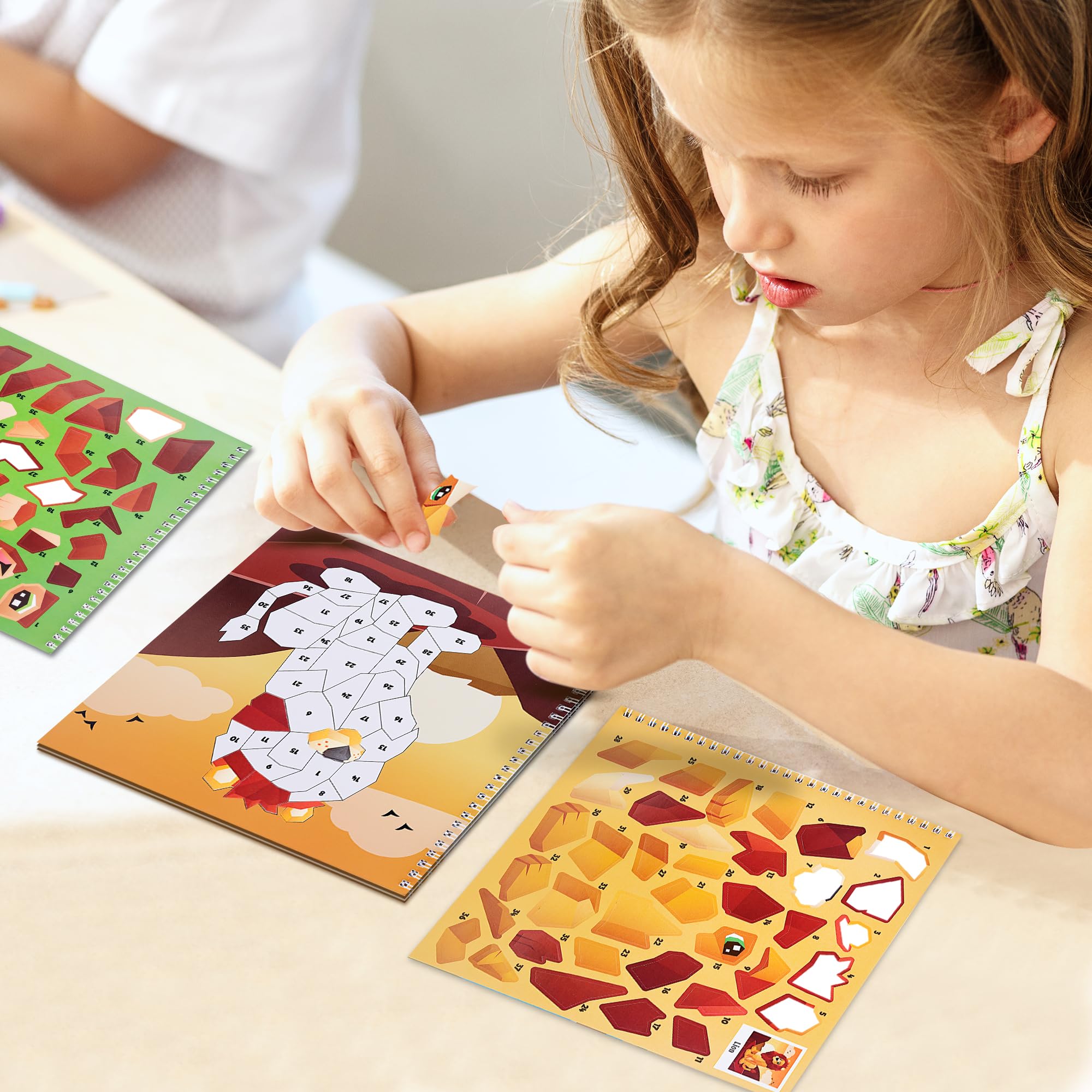 JOYIN numbered sticker game page reinforces matching skills during play