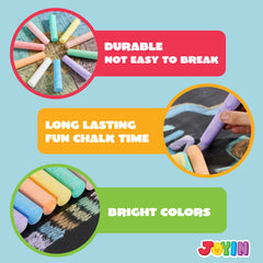 JOYIN outdoor art chalk on driveways supports color learning and creativity.