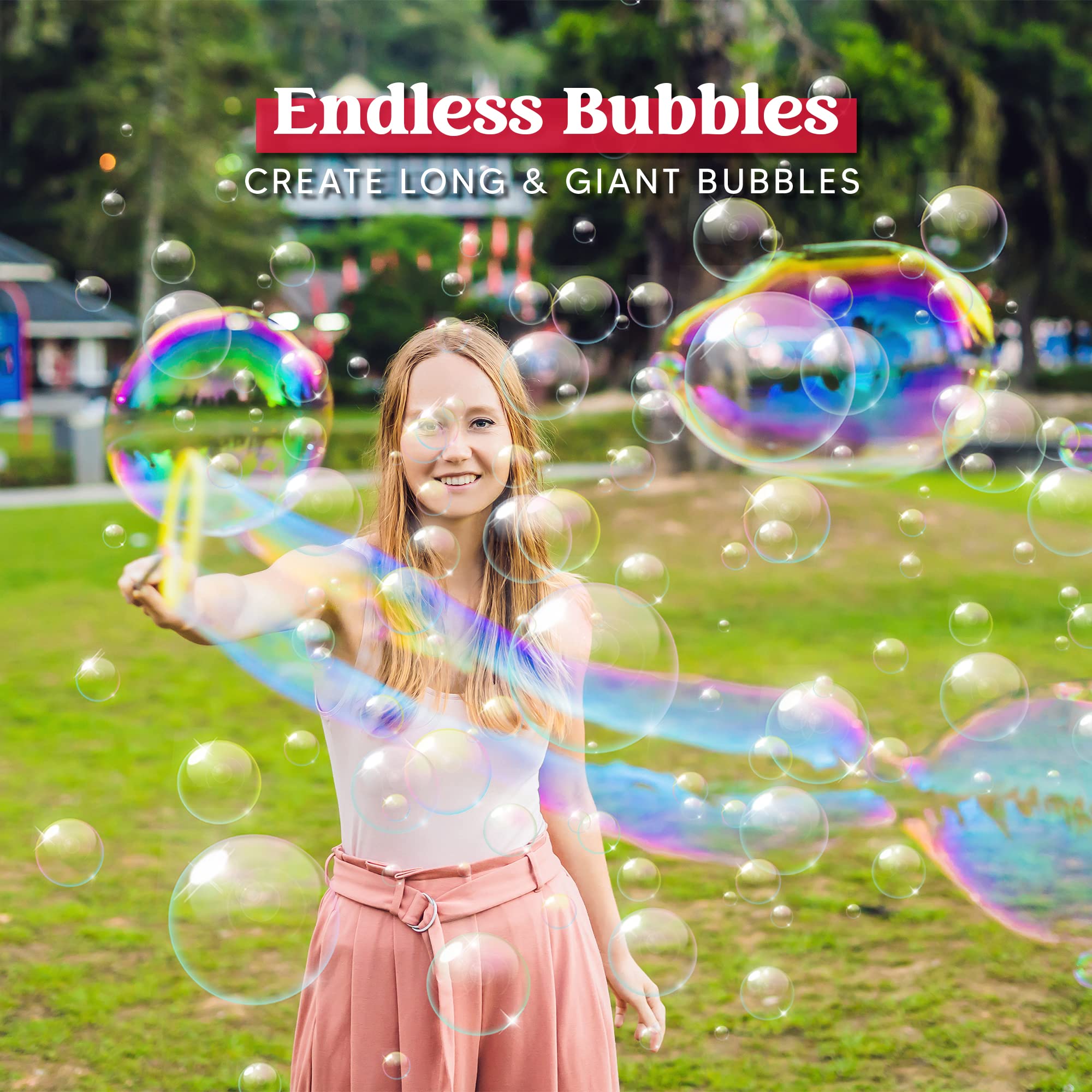 JOYIN outdoor bubble play on park, lawn, or beach for family moments.
