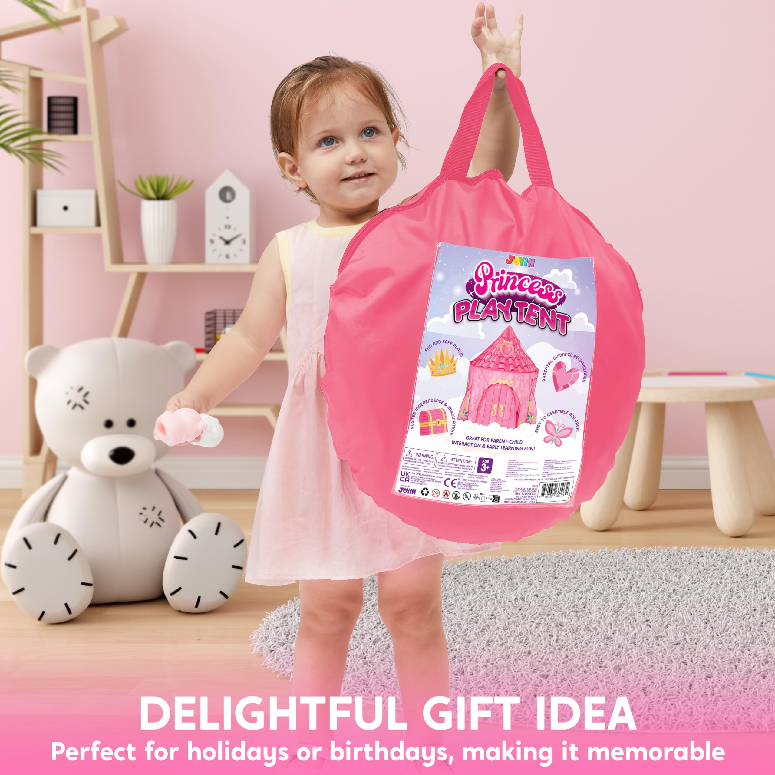 JOYIN princess tent indoor-outdoor use suits playrooms and yards alike