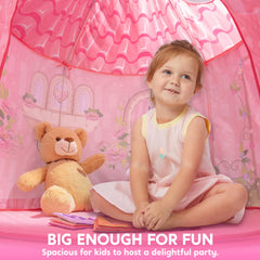 JOYIN princess tent roof anchors provide stability during breezy outdoor adventures