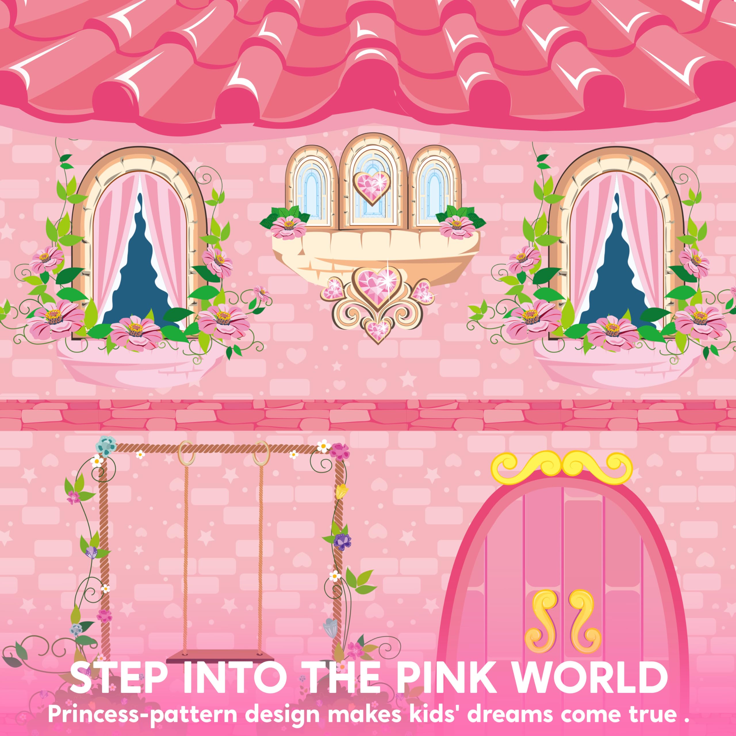 JOYIN princess tent spacious interior accommodates multiple children for shared adventures