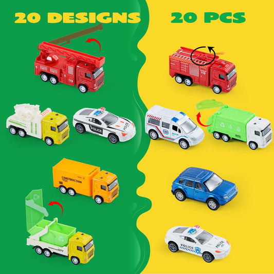 JOYIN pull-back fire truck for rescue play and action-packed fun.