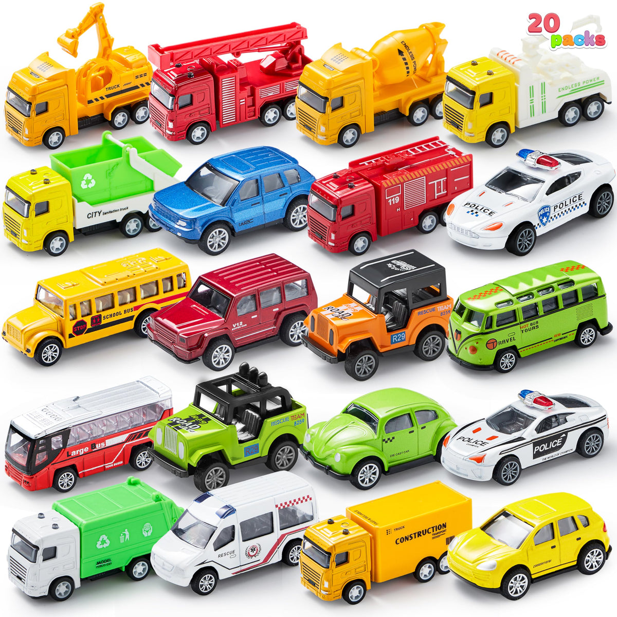 JOYIN pull-back police car for safe play and imaginative storytelling.