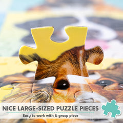 JOYIN puppy theme puzzle on table for collaborative play
