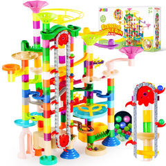 JOYIN race action display shows a vibrant, fast-paced marble show