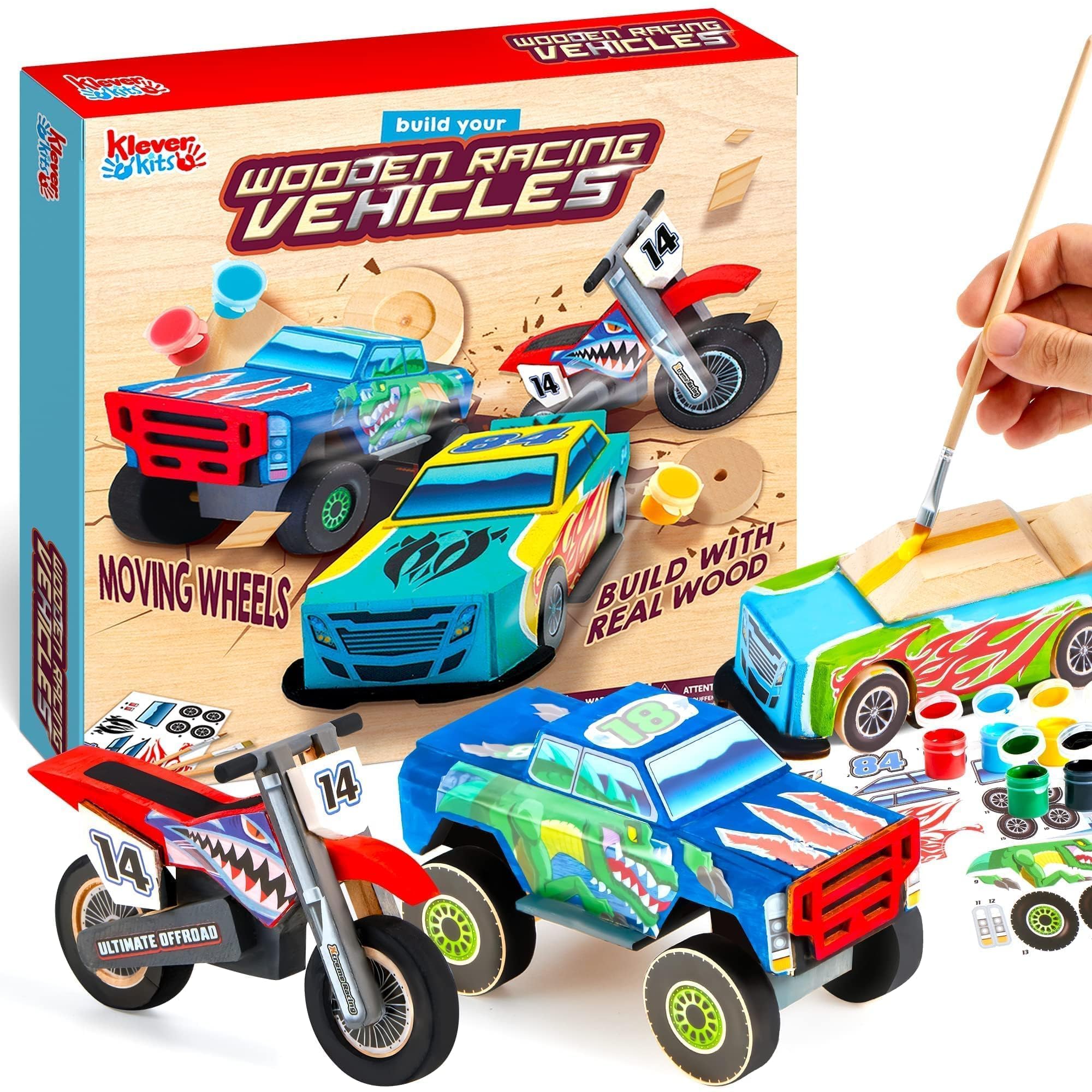 JOYIN race car craft kit inside view for creative building