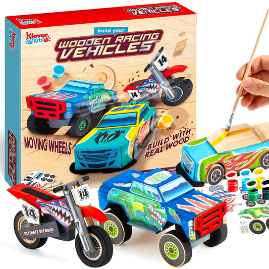 JOYIN race car craft kit inside view for creative building