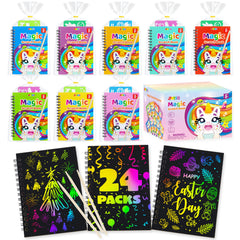 JOYIN rainbow scratch art notebook pack ready for party favors and classroom activities