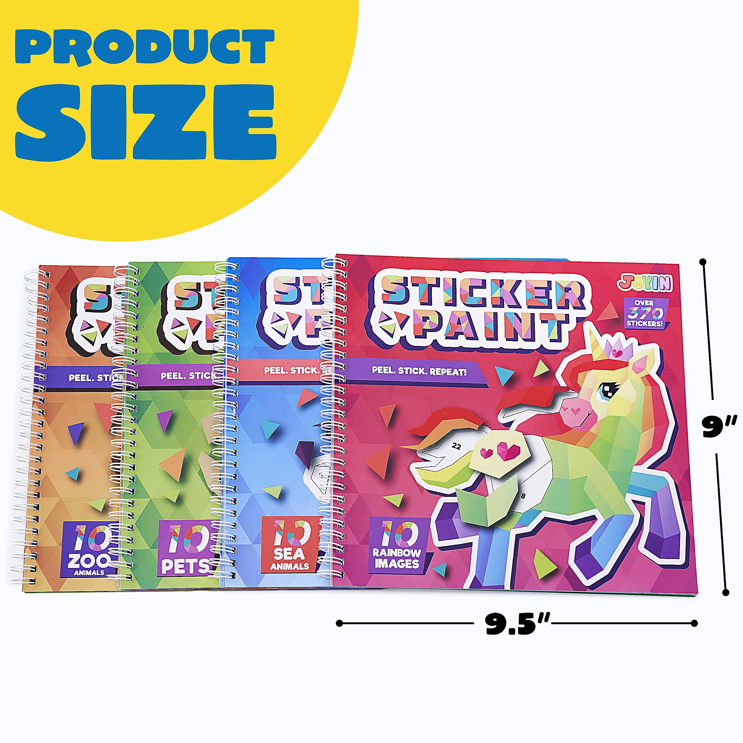 JOYIN rainbow page encourages color choice and creative sticker placement