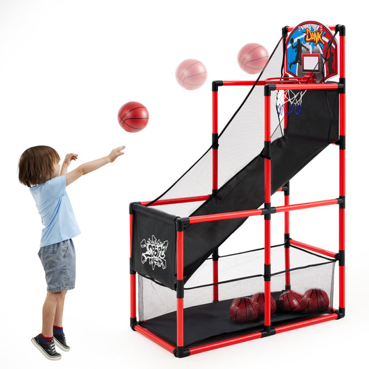 JOYIN red arcade basketball hoop promotes active indoor play.