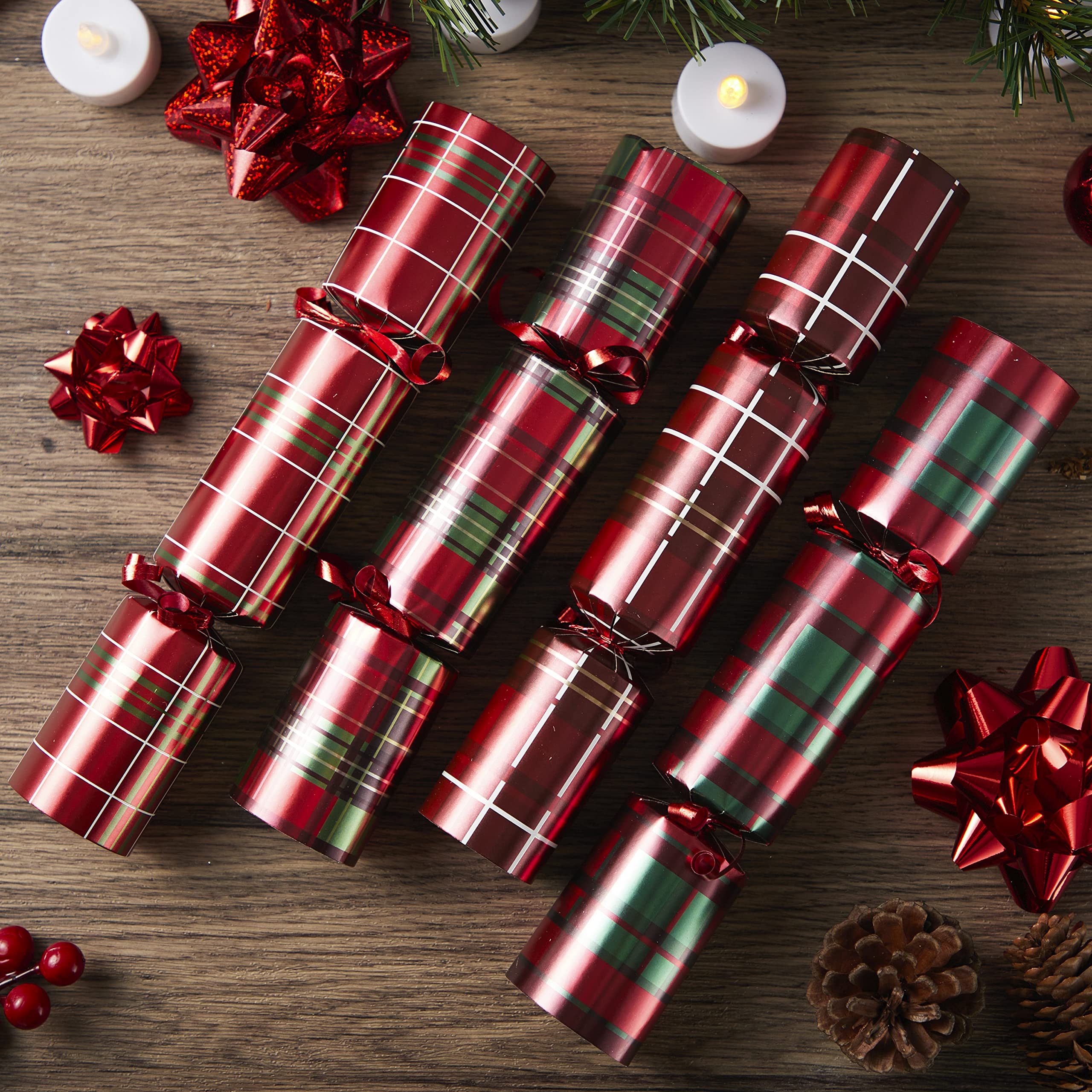 JOYIN red check plaid patterns with four designs for variety.