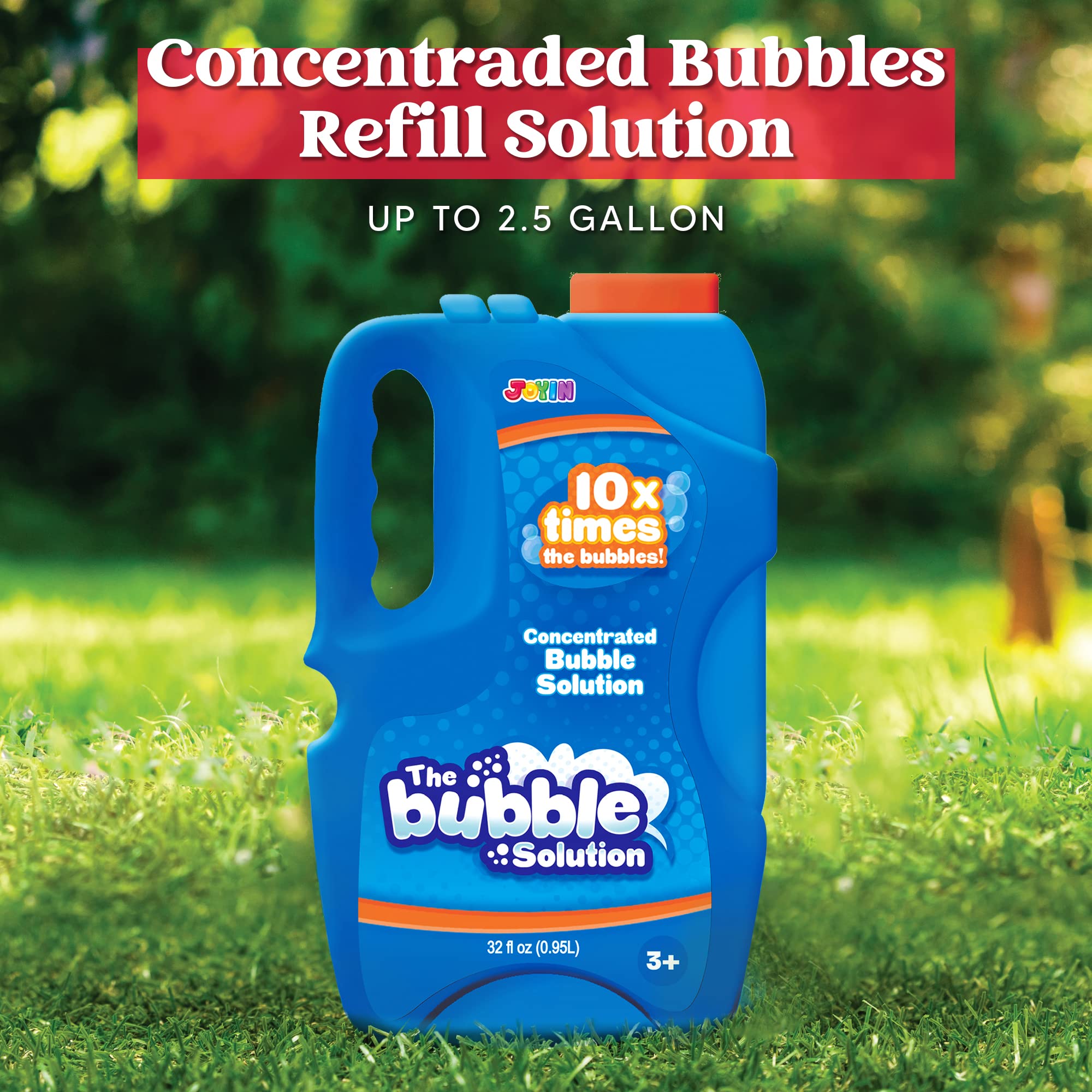 JOYIN regular bubbles formed from a bubble wand for outdoor fun.