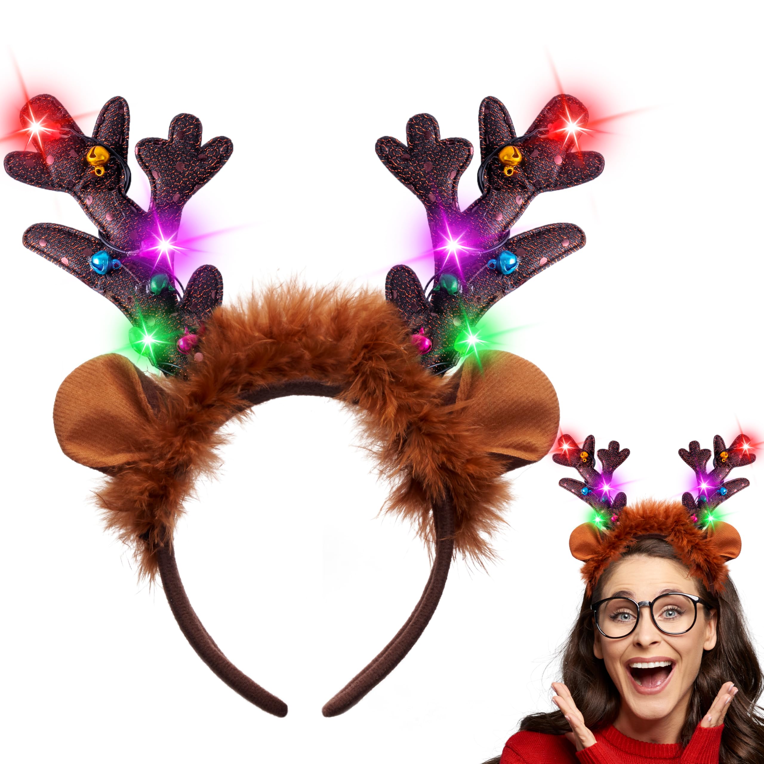 JOYIN safety-tested headband with LED lights