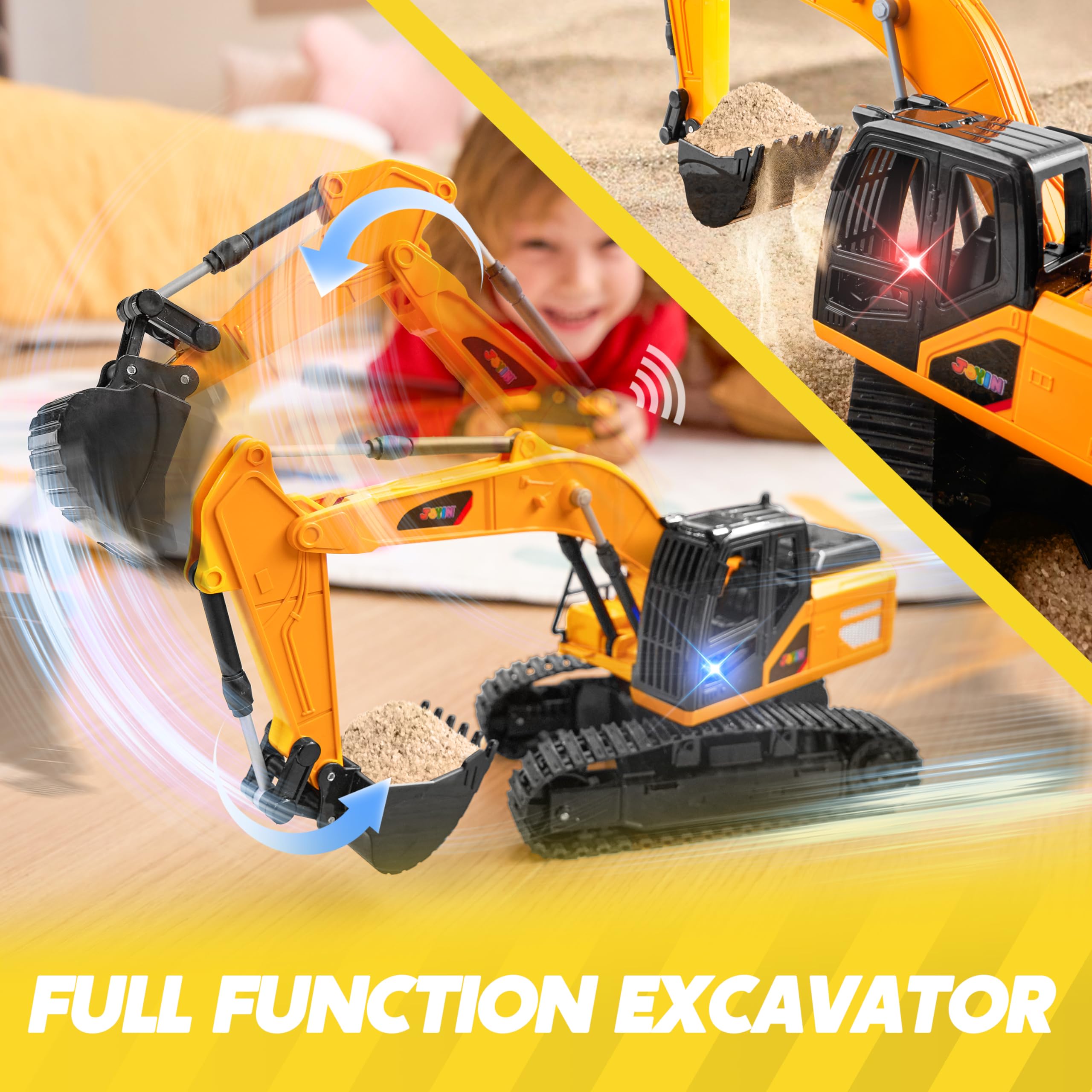 JOYIN RC excavator remote with wide range for dynamic play