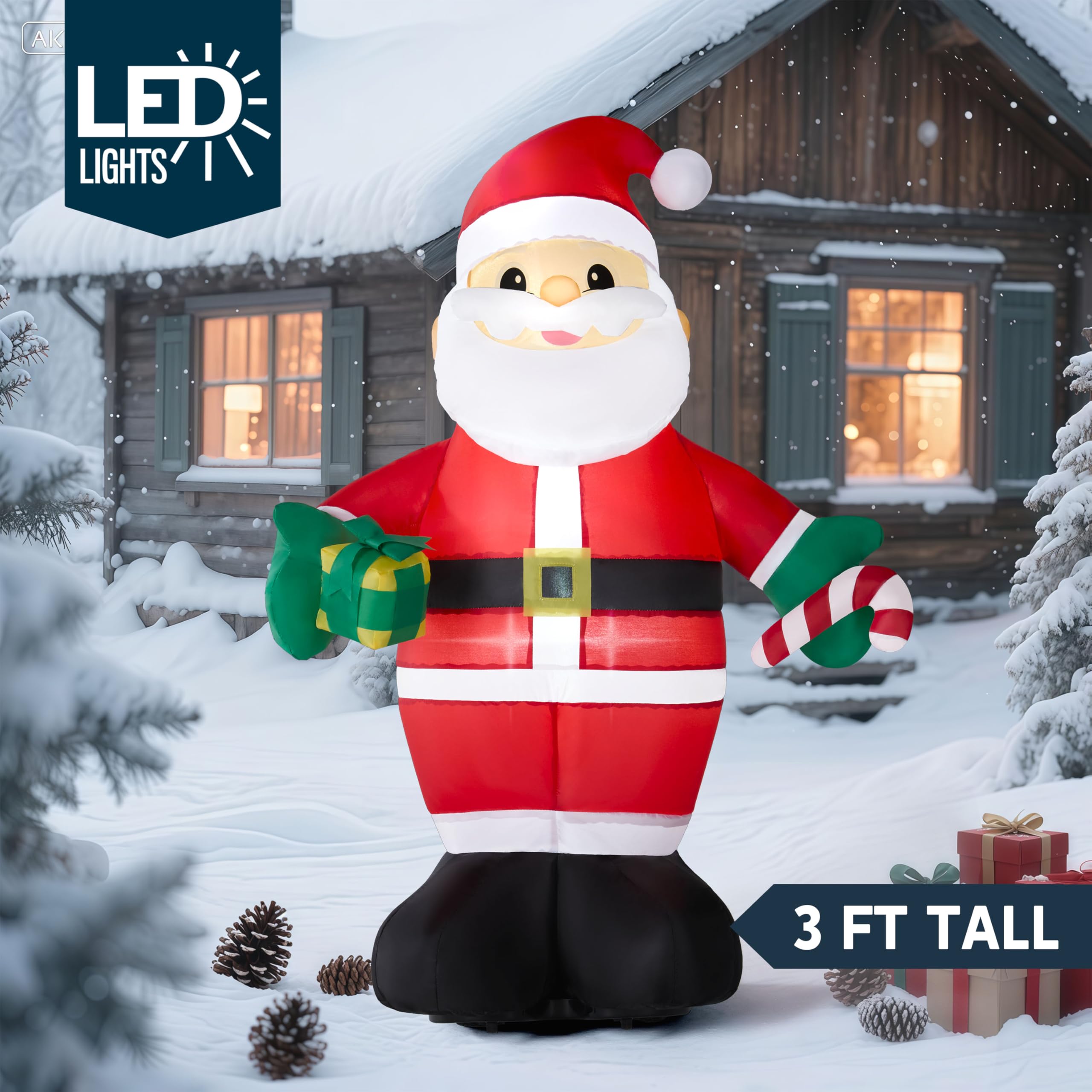JOYIN Santa remote control enables interactive holiday fun indoors or outdoors.