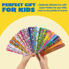 JOYIN slap bracelet rainbow pattern boosts visibility and instant wrist fit for kids.