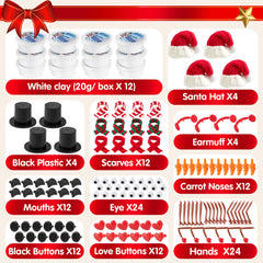 JOYIN snowman accessories including hats and scarves for personalized decoration.