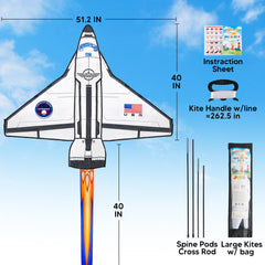 JOYIN Easy to Fly Spaceship Kite helps beginners launch smoothly at the park.