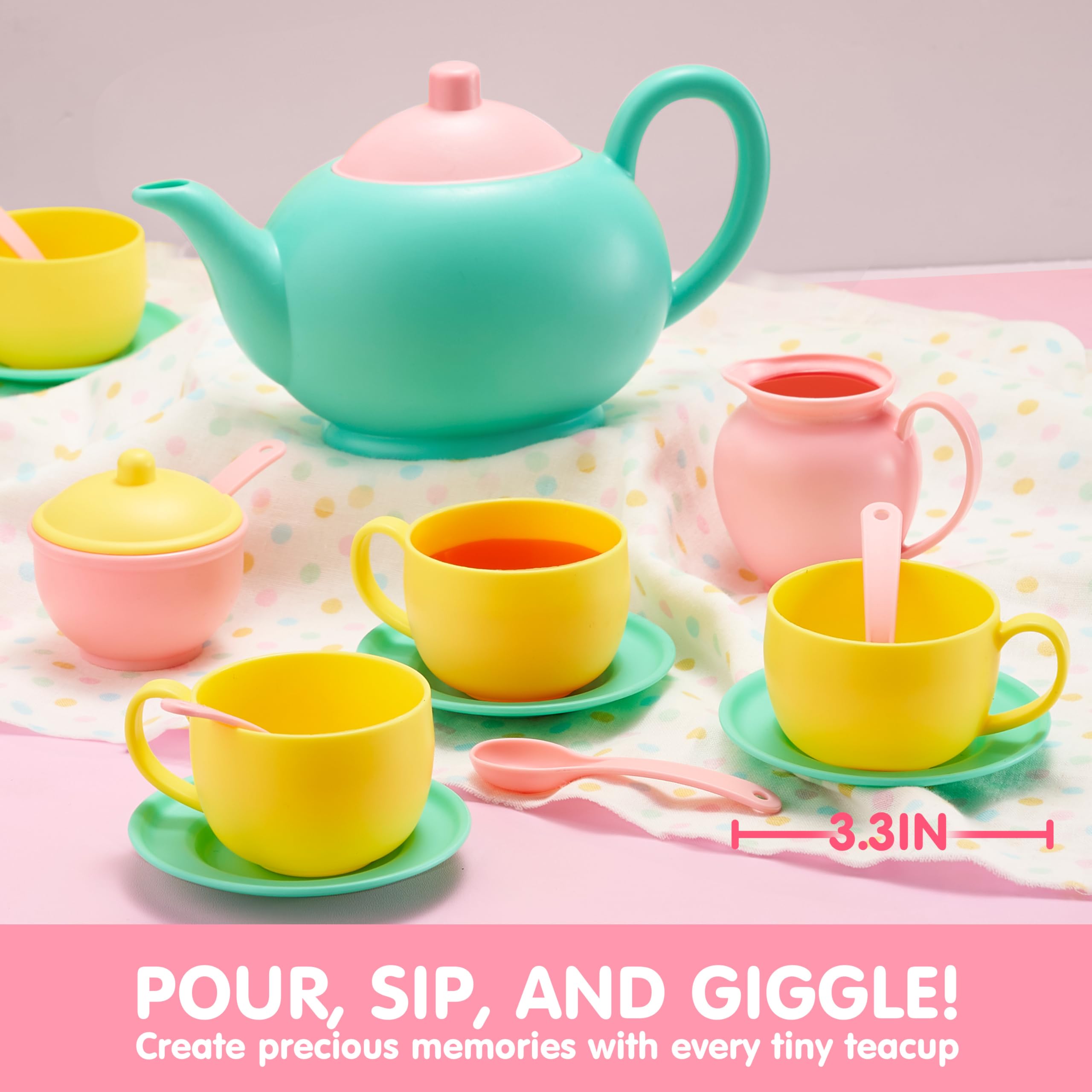 JOYIN tea cups set provides colorful cups for sharing with friends