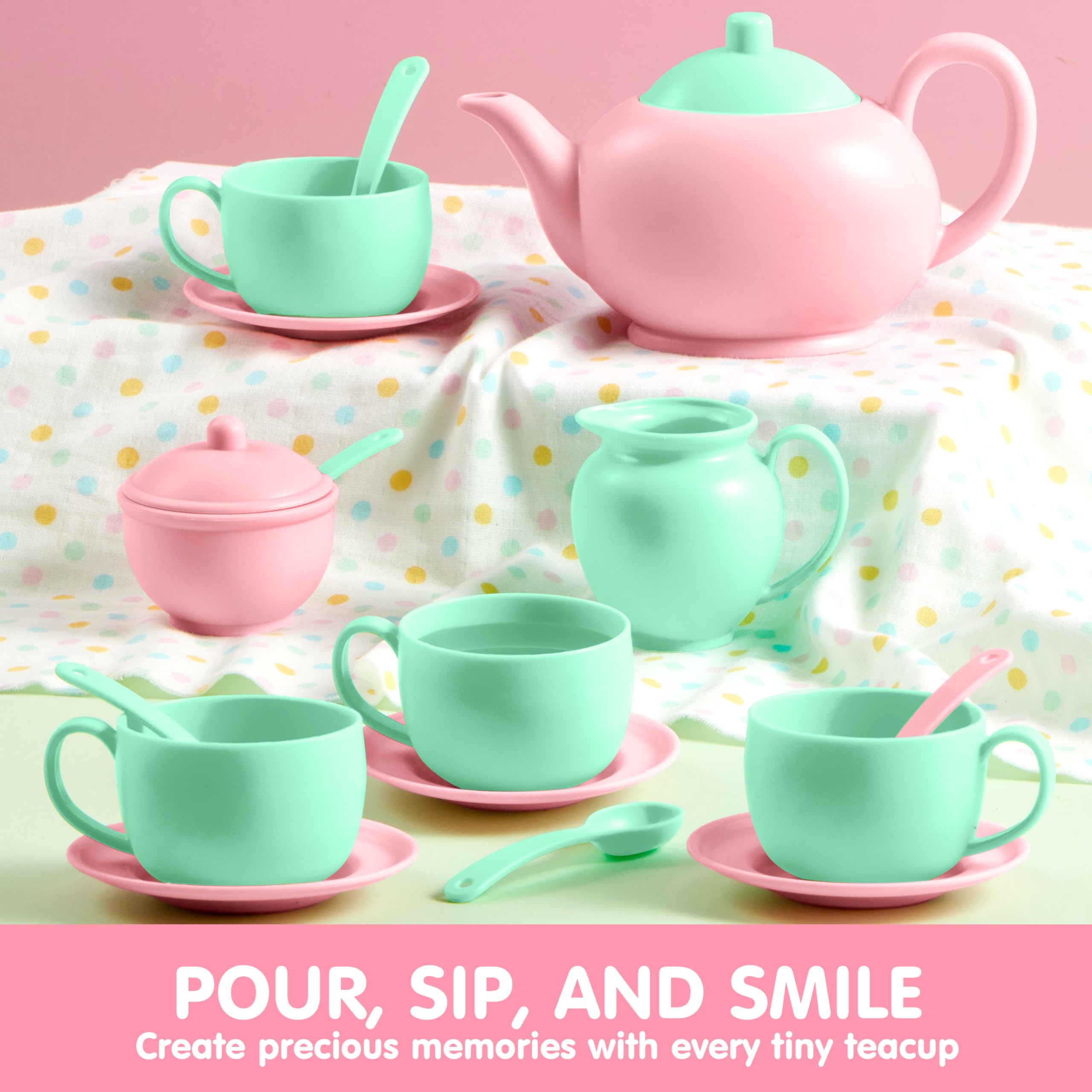 JOYIN tea party cups support sharing during pretend tea time.