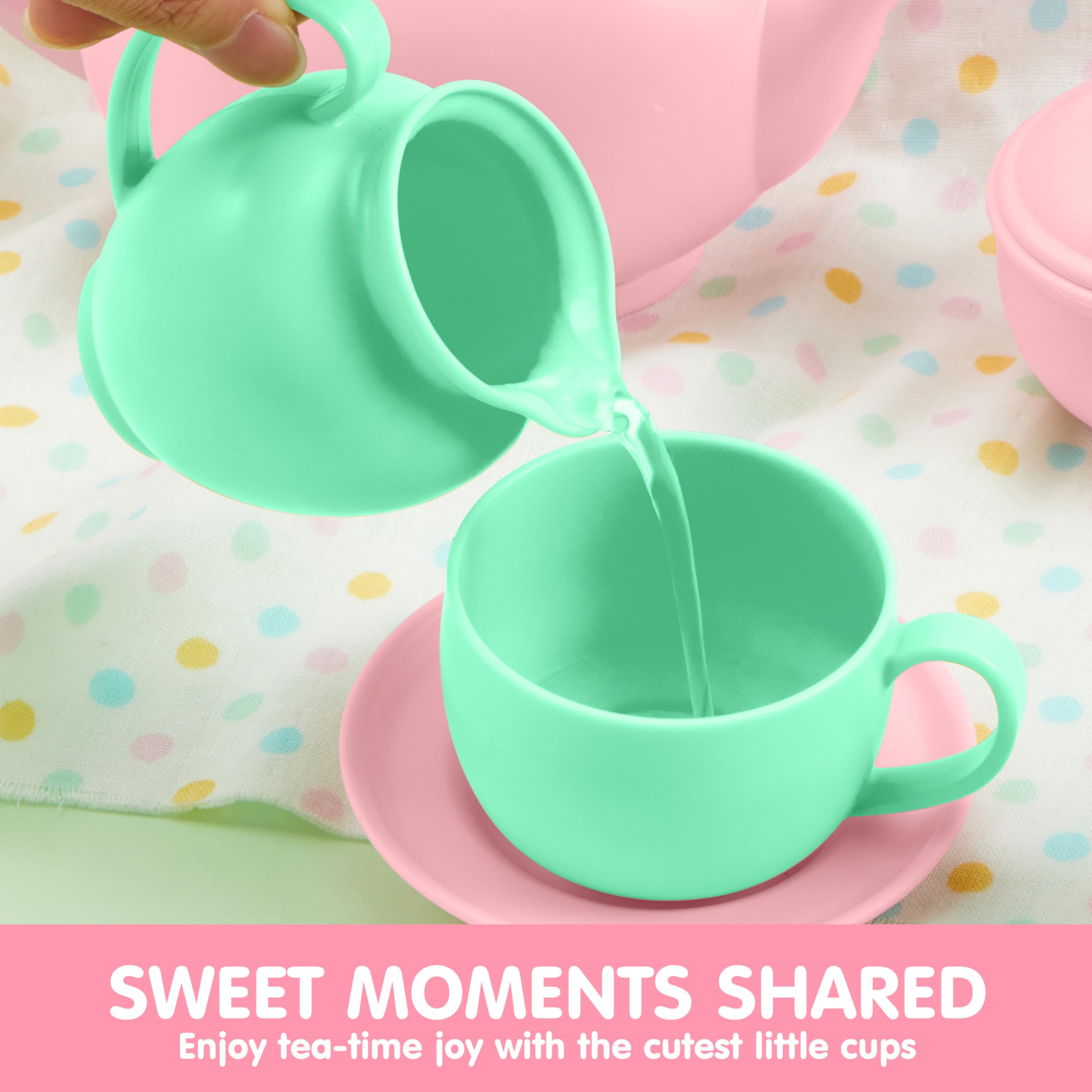 JOYIN tea party saucers provide tactile pieces for fine motor fun.