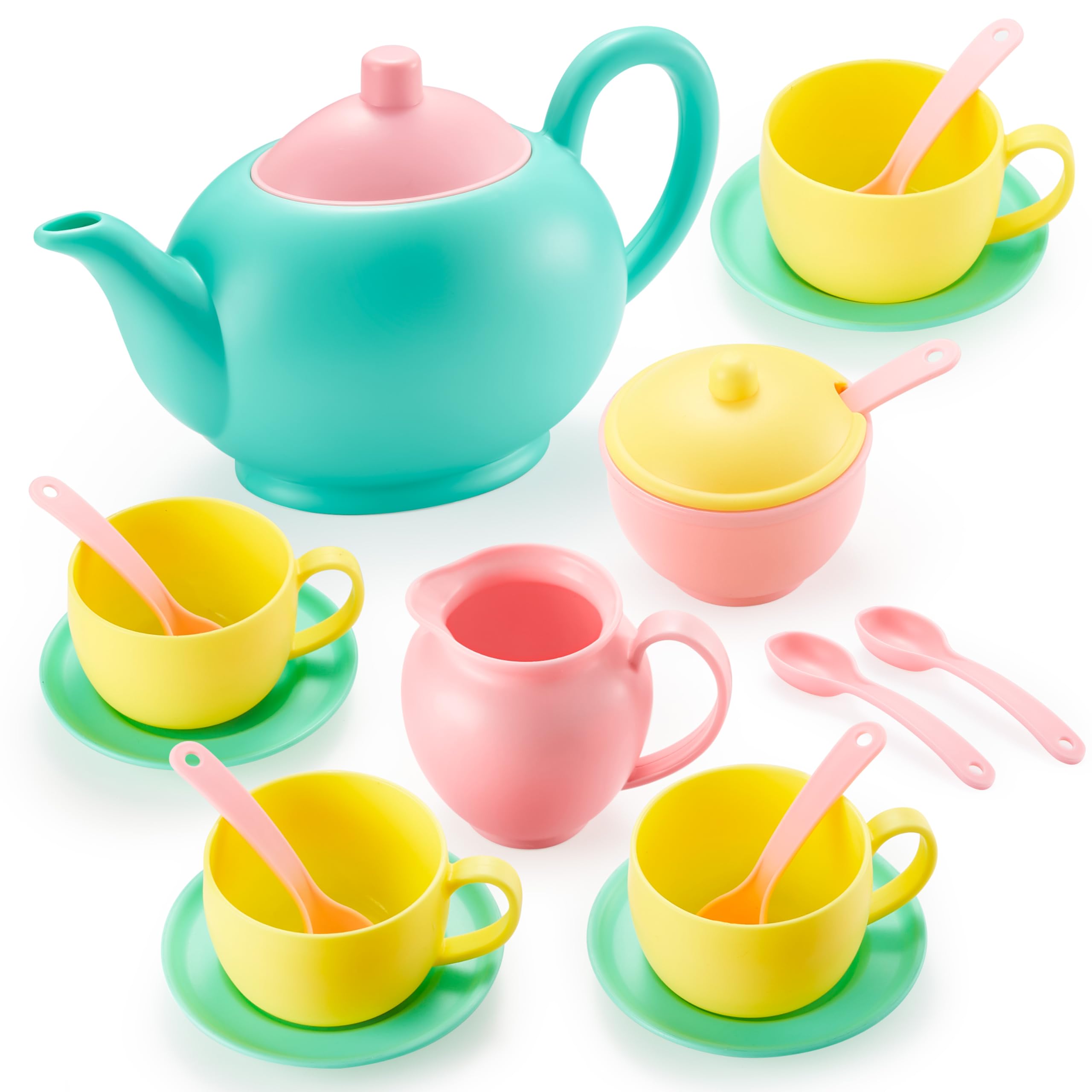 JOYIN tea pot with lid for imaginative pretend tea parties and role play