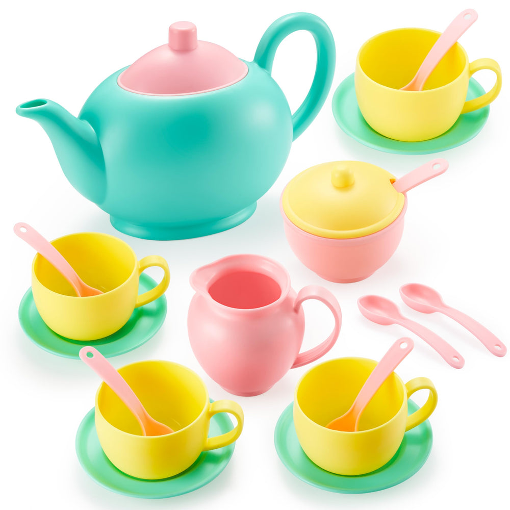 JOYIN tea pot with lid for imaginative pretend tea parties and role play