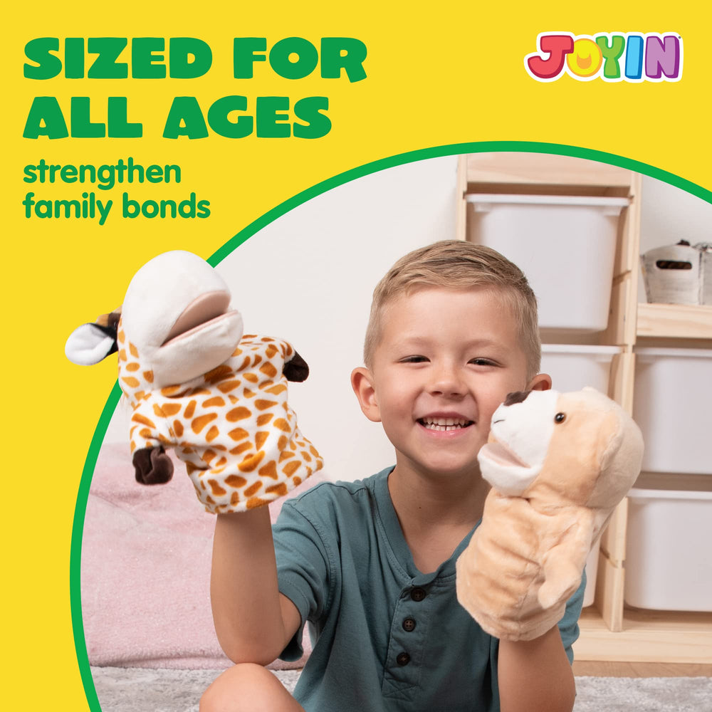 JOYIN tiger hand puppet with expressive mouth action