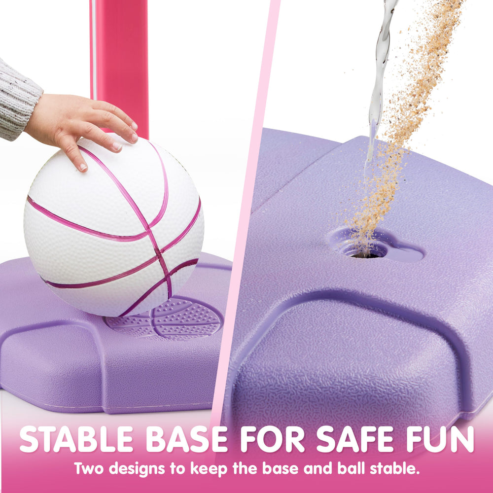 JOYIN toddler basketball hoop sturdy base for stable, safe play