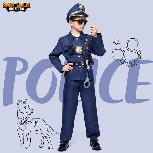JOYIN police costume shirt made of durable polyester